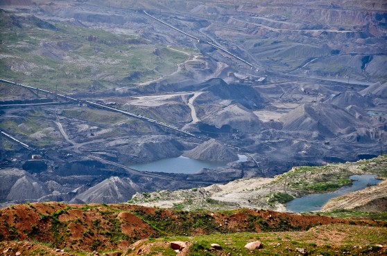 Ferghana Valley; open pit mining has left hideous scars.//Angela Neal Grove