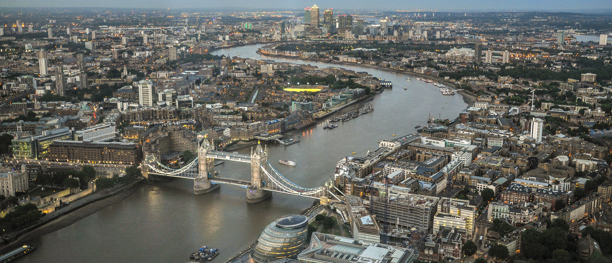 Tower Bridge, London, seen from The Shard