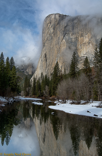 El Capitan, Yosemite Valley, with reflection in the Merced River ©Angela Neal Grove