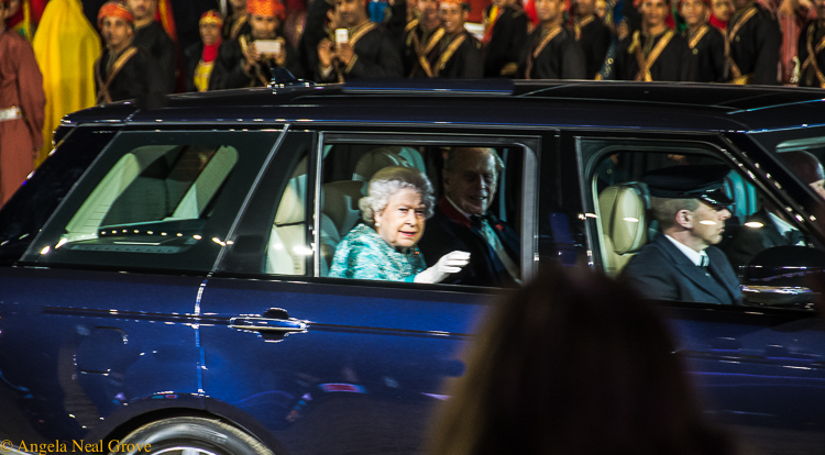 Queens 90th birthday celebration at Windsor Castle. Queen leaving at end of evening with Prince Philip. /Photo: A.N.Grove