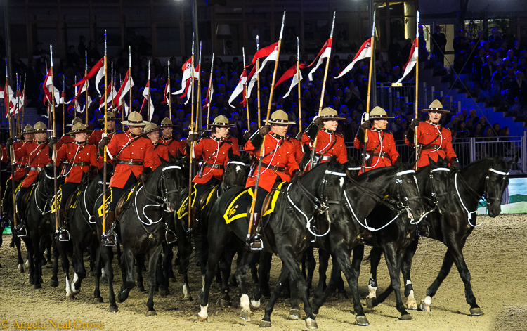 Queens 90th birthday celebration at Windsor Castle. The Royal Canadian Mounted Police. /Photo: A.N.Grove