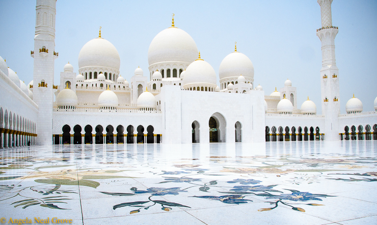 Dubai Dateline, What's New; The Sheik Zayed Grand Mosque in Abu Dhabi is made of white marble with inlaid colored ;