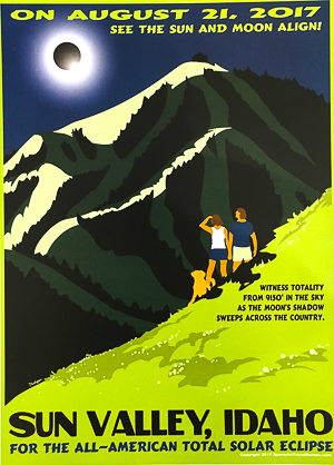 Sun Valley Total Eclipse poster showing totality