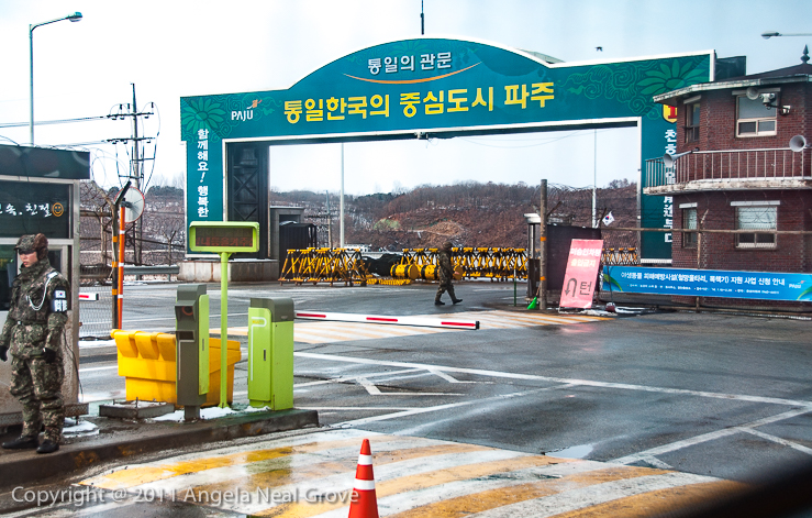 Korea's DMZ Through My Lens; The Freedom Bridge where prisoners were exchanged at the end of the Korean War in 1953. Beyond is no-man's land and North Korea