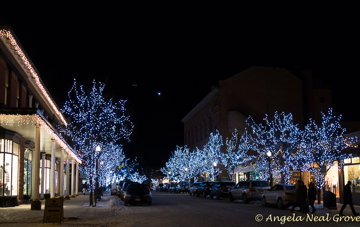 Downtown at night