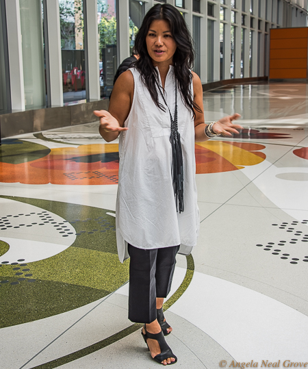 Artist Julie Chang calls her design for the floor of the new Salesforce Transit Center "The Secret Garden" after the 1911 children's story. (Image: / A.N.Grove)