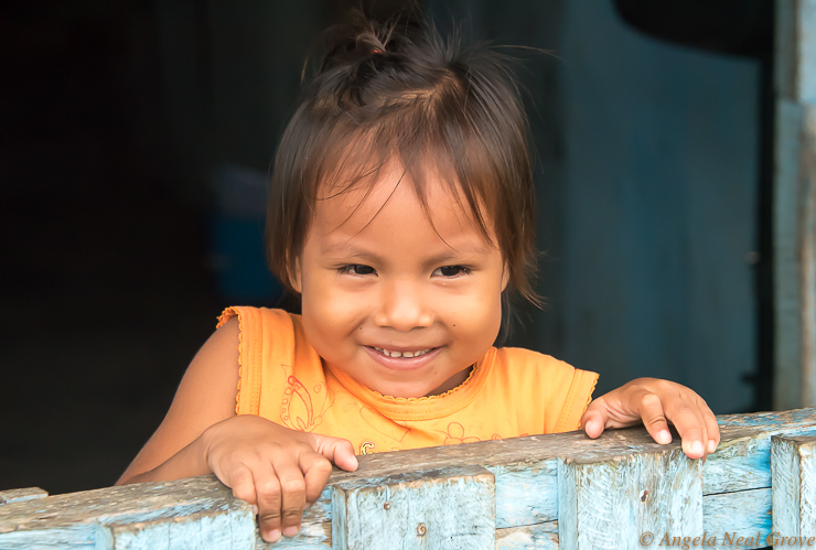 Amazon River Life: Child from the Amazonas River Community in Peru.
PHOTO; ANGROVE