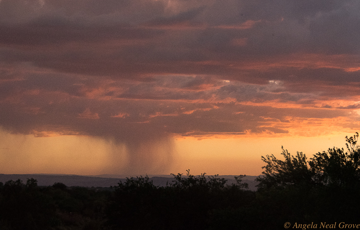 Otherworldly Atacama Desert. A rainstorm during a stormy sunset seen from the roof of the Explora Lodge. PHOTO: AN GROVE