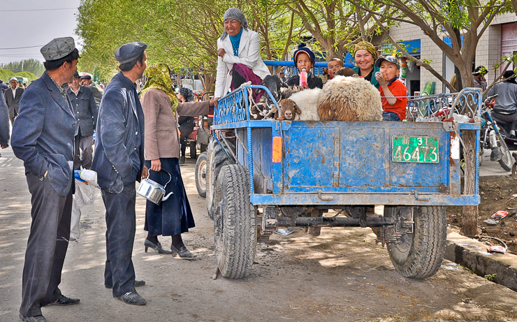 Decade Highlights:  2010 A Uyghur family in Kashgar enjoying an outing. The Uyghurs are ethnically Turkic and their traditions come from Central Asia not China. I had many delightful meetings with Uyghurs and am distressed to read about re-education camps.  PHOTO  ANGROVE