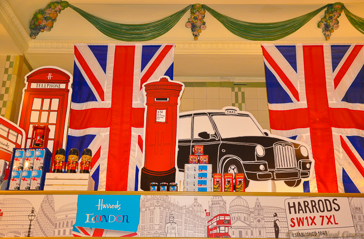 Brexit Ushers a New Era. Iconic images of Britain in the window at Harrods department store. Union flag, telephone boxes, letter boxes and black cabs. Images from another era.  What will Britain look like in five or ten years? PHOTO: AN Grove 