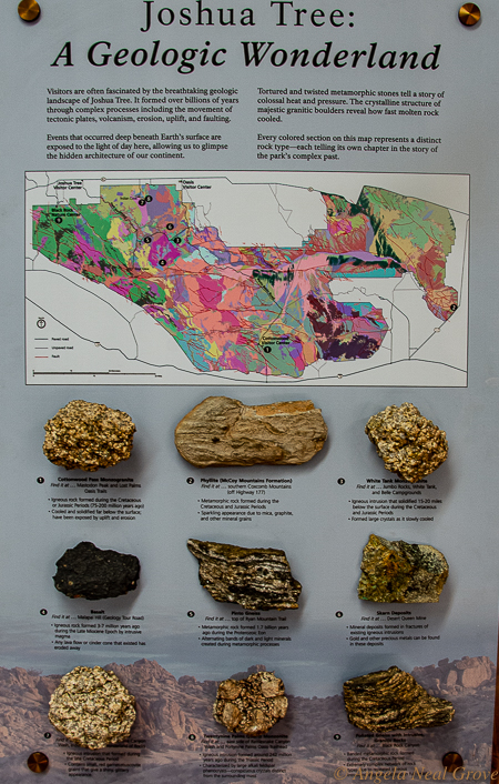 Joshua Tree Park before COVID-19: As this guide states the geologic landscape of Joshua Tree is breathtaking because two different deserts merge. Each color on the map correlates to a different kind of rock.//PHOTO; ANGROVE