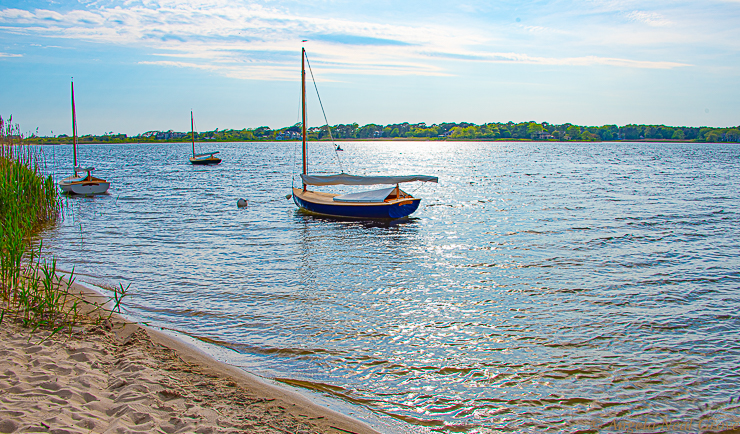 Georgica Pond, East Hampton is sheltered from the shore is a perfect place for sailing and kayaking.//PHOTO ANGROVE