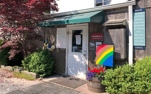 Stuarts fish shop  in East Hampton is the go to for fresh fish.  This tiny place hidden among the trees sells every kind of seafood. //PHOTO ANGROVE