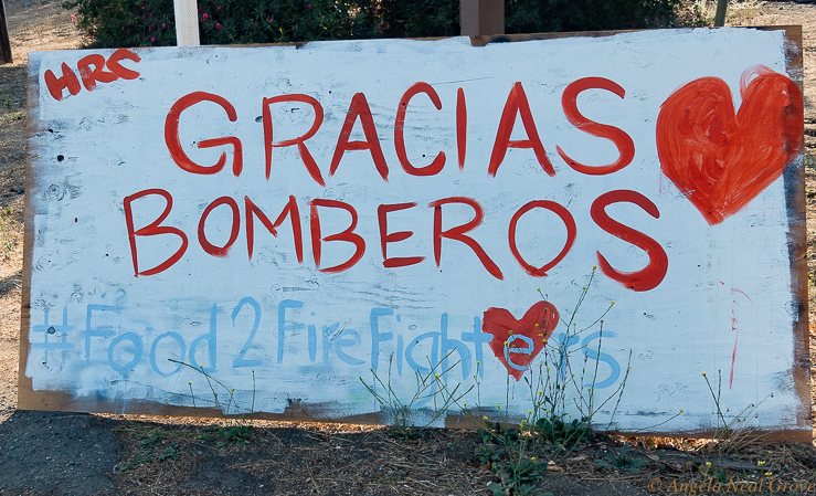 Heartfelt thanks to fire-fighters and everyone who helped contain and extinguish the lightening triggered Wallbridge Fire in Sonoma, California Wine Country. //PHOTO: ANGROVE