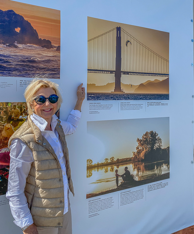 My Park Moment. The Presidio has an on-going exhibition of photographs of National Parks.  400 images were selected from 7000 submissions. Mine shows a windsurfer by the Golden Gate Bridge. 