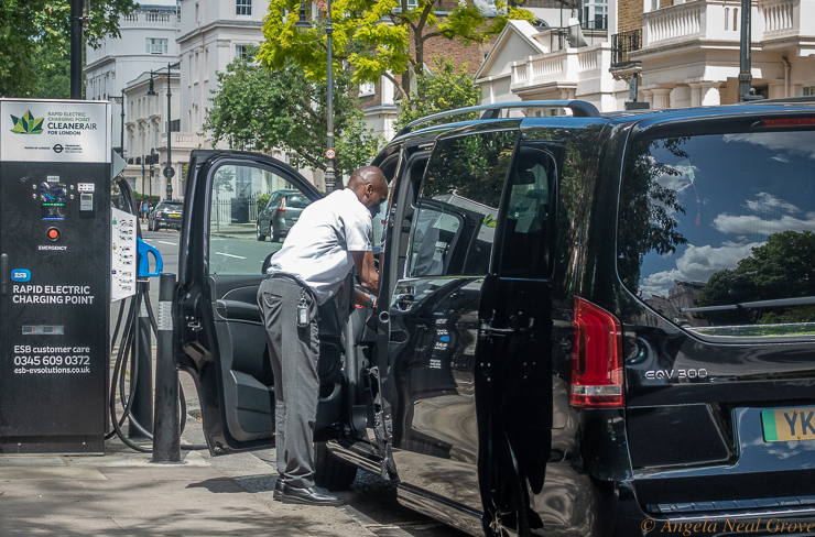 Glittering Summer season in London:  Many of the traditional London black cabs are now electric. This has cut down on street noise and pesky diesel fumes   PHOTO: //ANGROVE