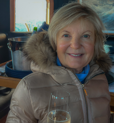 Northwest Passage Arctic Adventure:  The bridge on yacht Asteria where the French Captain treated us to champagne. 