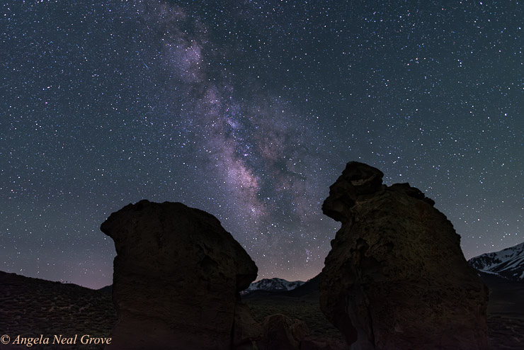 image of the Milky Way taken in the mountains surrounding Mono Lake, California.
 Photo: ©ANGROVE