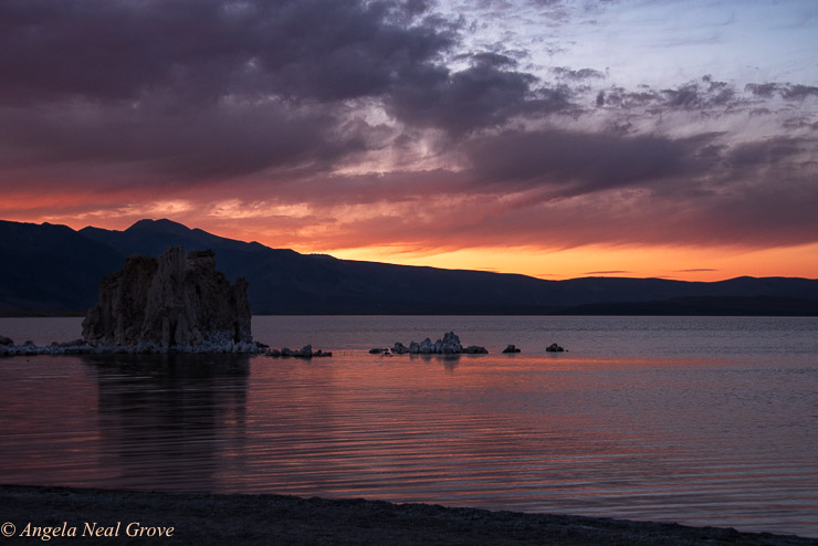 Sunset over Mono Lake, Lee Vining California.  Photo: ©ANGROVE