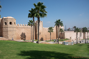 12th century crenellated city walls of old Rabat,Morocco. //PHOTO; ANGROVE