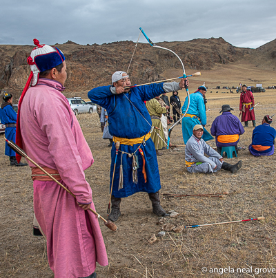 Archery at the eagle festival. 